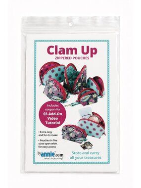 ByAnnie Clam Up Zippered Pouches Sewing Pattern | Modern Quilting Organizer Bags